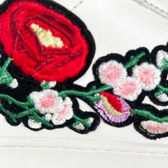 Aldo White Sneakers with Floral Embroidery and Gold Accents - Picture 9 of 13